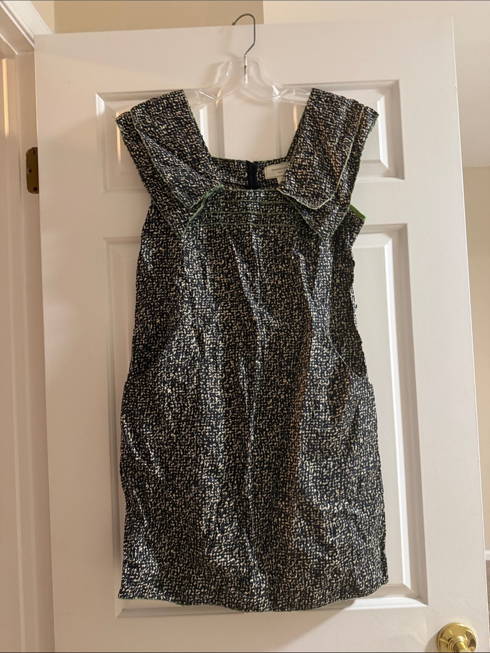 Moulinette Soeurs Black and White Textured Shift Dress
